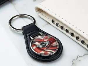 Mini Cooper Portachiavi In Pelle Sintetica Alta Gamma Su Misura